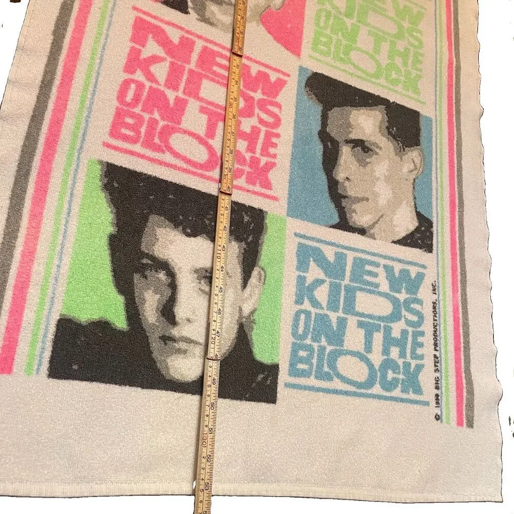 Vintage New Kids On The Block  Beach Pool Towel NKOTB Blockhead Kidcore